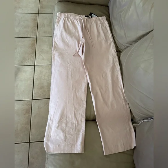 rag & bone Logan Linen-Blend Rose Beach Pants. Size L. MSRP $298 - Picture 6 of 16